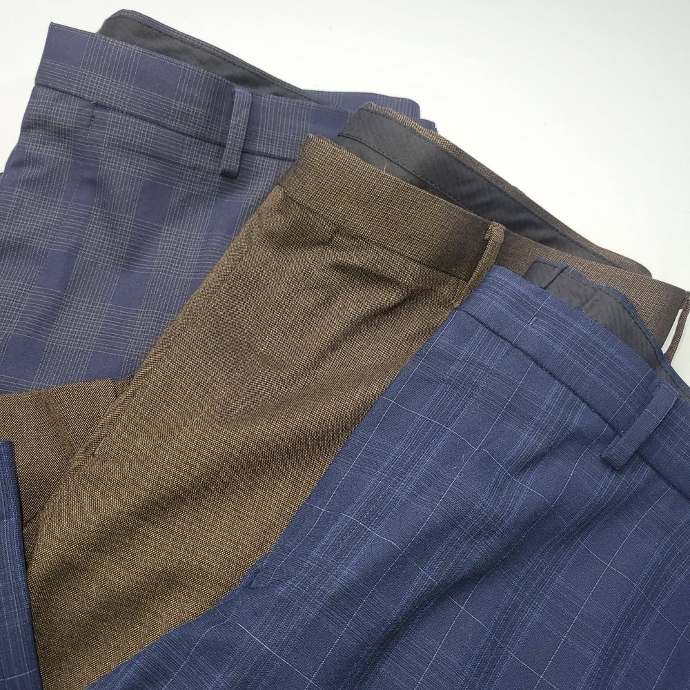 Murano Set of 3 Mens Dress Pants Alex & Zac Fit - Picture 3 of 9